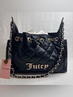 Juicy Couture Fashion Icon Bucket Bag-Color:Liquorice 🖤
